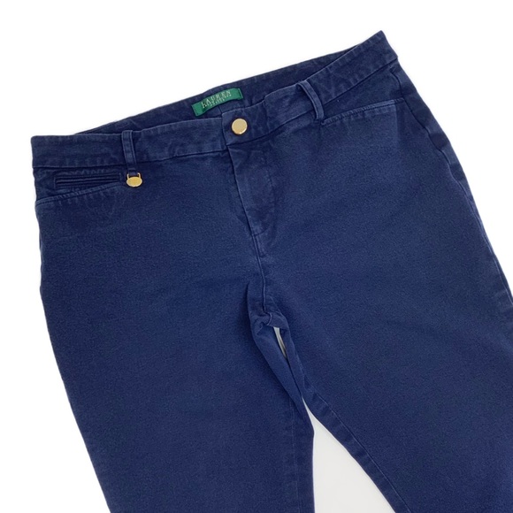 Lauren Ralph Lauren Petite Dark Wash Straight Leg Jeans Size 12P - Picture 4 of 16